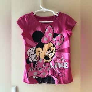 Disney Pink Minnie Mouse Shirt Size 4/5